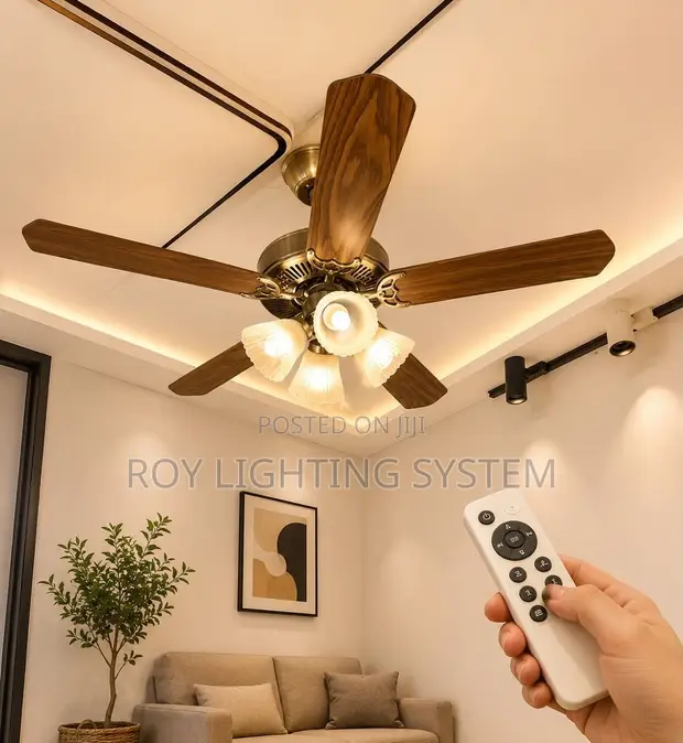 Vintage Wooden Ceiling Fan - 1
