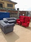 Luxury Velvet Chesterfield Sofa Set - 2