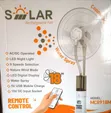 18" Solar/Electric Rechargeable Mist Fan with LED Lights - 3