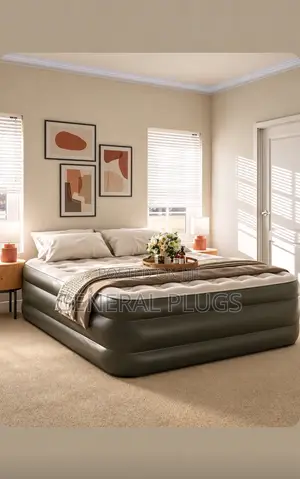 Royal Comfort Heavy Duty Luxury Double Air Mattress with Inbuilt Pump