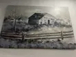 Large Rustic Farmhouse Barn Canvas Painting - 3