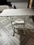 Adjustable Movable Laptop/Computer Desk with Shelves & Wheels - 2