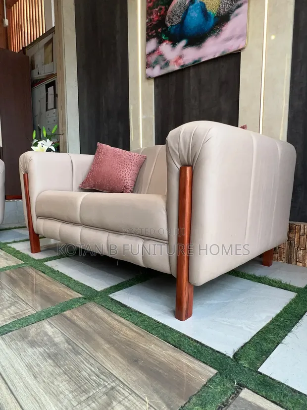 2-in-1 Cream Sofa Set - 1