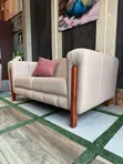 2-in-1 Cream Sofa Set - 1