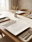 Melamine Ware White Square Plate - 1