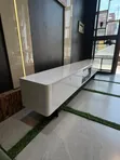 Bluetooth TV Stand with Electric Fire Flame - 1