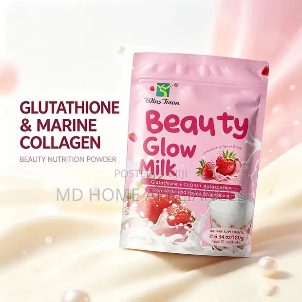 Wins Town Beauty Glow Milk - Strawberry Flavor - 1