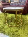 Royal Comfort Round Center Table - Gold - 1