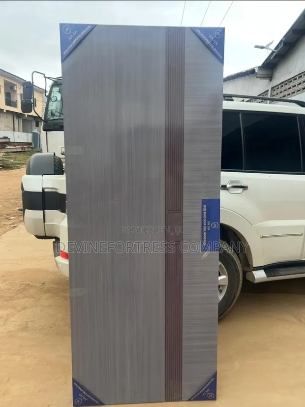 High Quality PVC Gray Bedroom Door - 1
