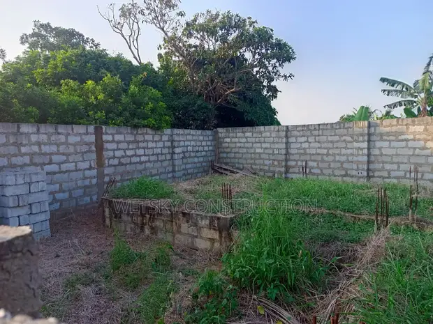 Fenced Half Plot with 3 Bedroom Footings for Sale in Ablekuma Manhean - 1