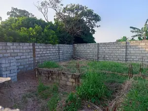 Fenced Half Plot with 3 Bedroom Footings for Sale in Ablekuma Manhean