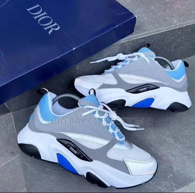 Dior B30 Sneakers - White, Grey, Blue - 1