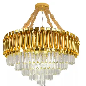 Hallway Chandelier 400mm Yellow Gold