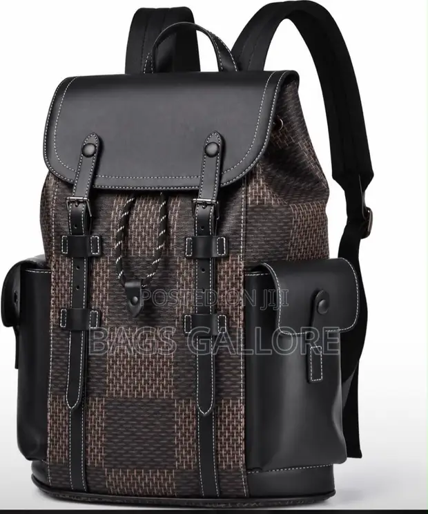 Genuine Leather Swagger Bag - Brown - 1