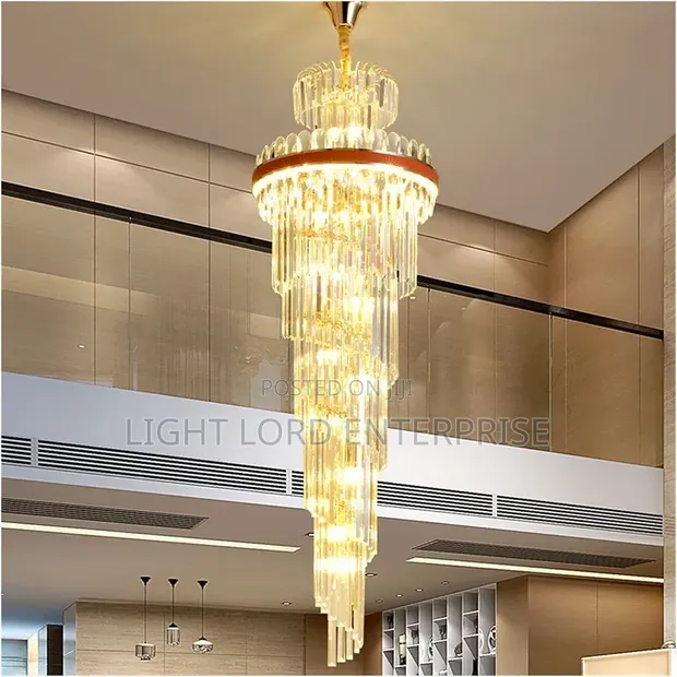 London 9ft Chandelier Light 700x2100mm - 1