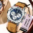 Poedagar Chronograph Leather Wristwatch - 2