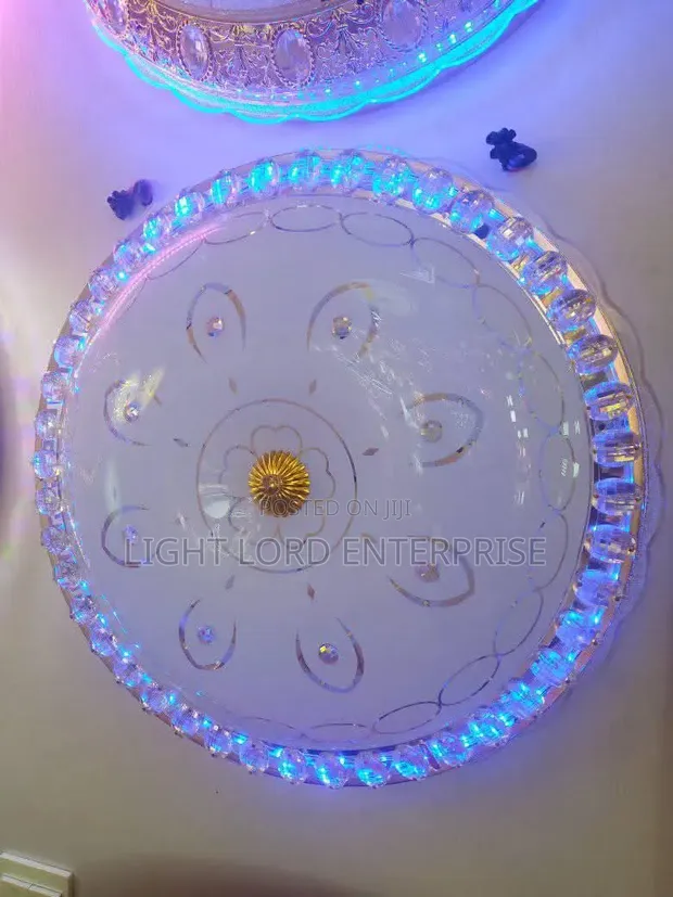 3-Color RGB Dimmable Crystal Ceiling Light - 1