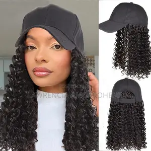 Baseball Cap with Curly Hair Extensions