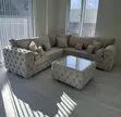 Chesterfield-Style Sectional Sofa with Ottoman - 2
