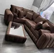 Chesterfield-Style Sectional Sofa with Ottoman - 4