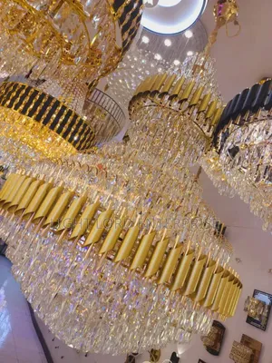 ELK Deux Barres Yellow Gold Chandelier Light