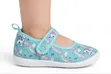 Blue Unicorn Print Baby Girls Mary Jane Shoes - 2