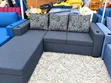 L-Shaped Sectional Sofa with Chaise - Blue & Black - 4