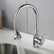Chrome Single Handle Kitchen Faucet with Flexible Sprayer - 2