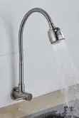 Chrome Single Handle Kitchen Faucet with Flexible Sprayer - 3