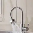 Chrome Single Handle Kitchen Faucet with Flexible Sprayer - 4