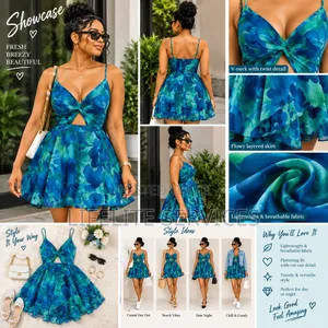 Brand New Blue Mini Dress for Ladies