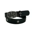 Chrome Hearts Belt Black with Multiple Crosses - 2