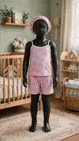 Teen Nighty with Matching Bonnet - 3