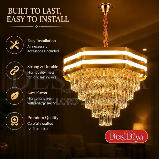 400mm K9 Crystal Chandelier Light - 1
