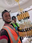 Geometric Yellow Gold Double Chandelier 500mm - 2