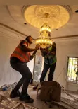 Geometric Yellow Gold Double Chandelier 500mm - 3