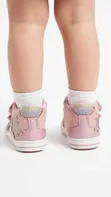 Pink High-Top Baby Girls Sneakers with Double Velcro and Glitter Star - 2
