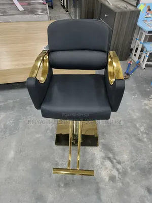 Imperial Black/Gold Barber Chair