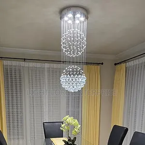 6ft Crystal Chandelier with LED Lights