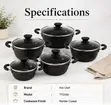Hot Chef 10-Piece Non-Stick Marble Cookware Set (20-28cm) - 5