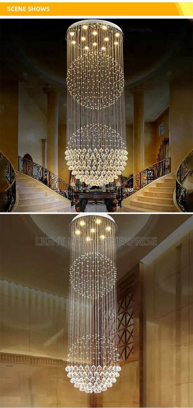 Wounderlife Transparent Crystal Chandelier Light - 1