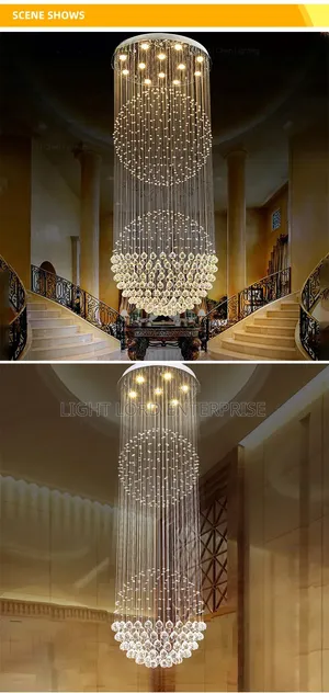 Wounderlife Transparent Crystal Chandelier Light