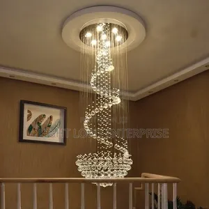 Clinton Ice Crystals LED Chandelier - 7ft