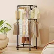 Rotating Double-Layer Hexagonal Coat Rack - 3