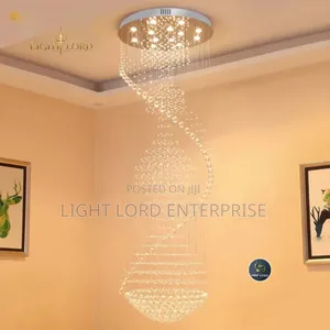 Supreme Mega 7ft LED Crystal Chandelier Light