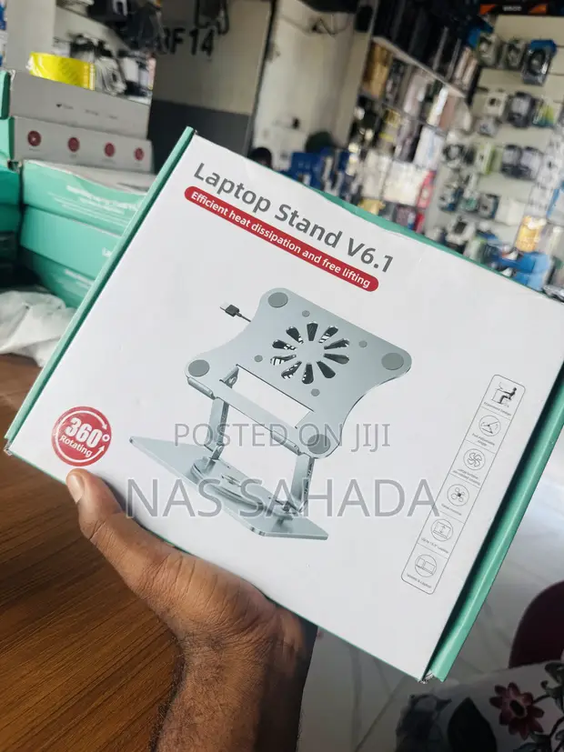 Adjustable Laptop Stand with 360 Rotating Base - 1