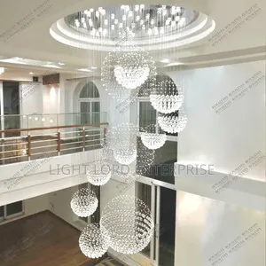 11 Sphere Crystal Chandelier - Modern Spiral Design