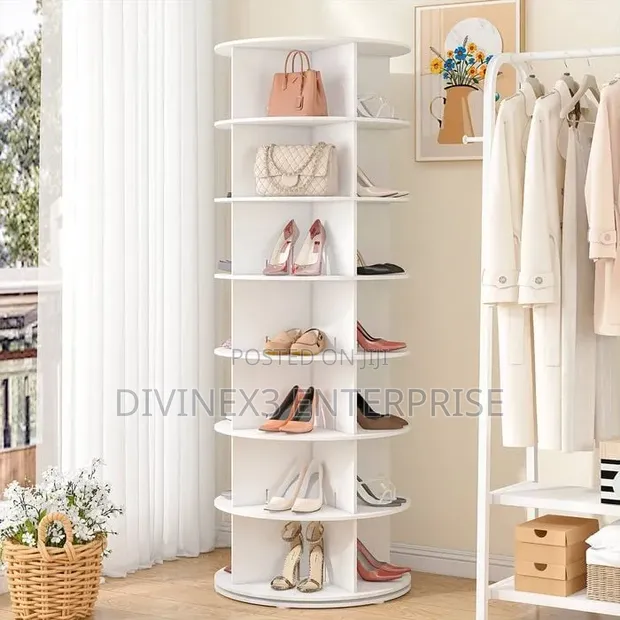 7-Tier 360° Rotating Shoe Rack Tower - 1