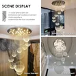 280cm Sphere Crystal Chandelier - 8ft Long - 2