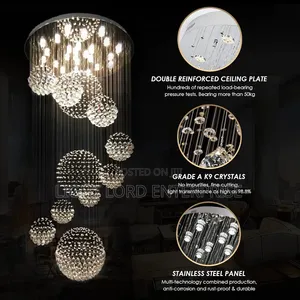 Raindrop 280cm LED Crystal Chandelier Light
